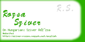 rozsa sziver business card